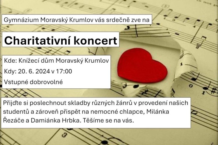 CHARITATIVNÍ KONCERT GYMNÁZIA MORAVSKÝ KRUMLOV